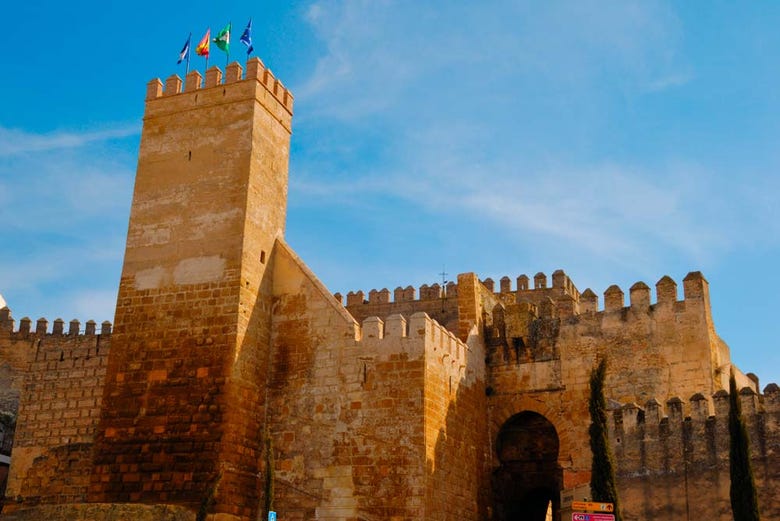 Porte de Séville ou Alcazar vue d'en bas